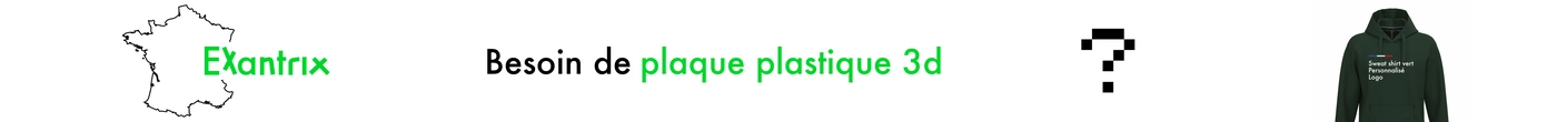 Plaque plastique sur mesure, tole et panneau 3d