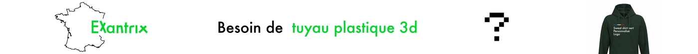 Tuyau et gaine plastique droit ou coudé sur mesure 3D