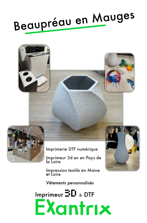 Imprimerie Beaupréau en Mauges en Dtf et 3D