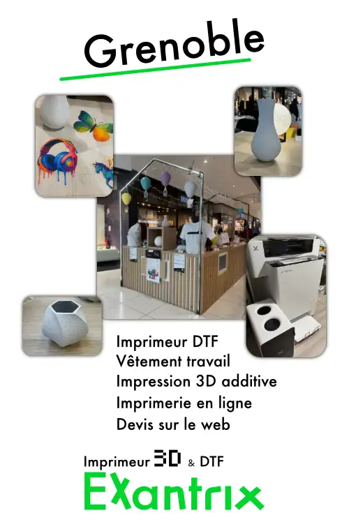 Impression en ligne sur grenoble, dtf, 3d et flocage