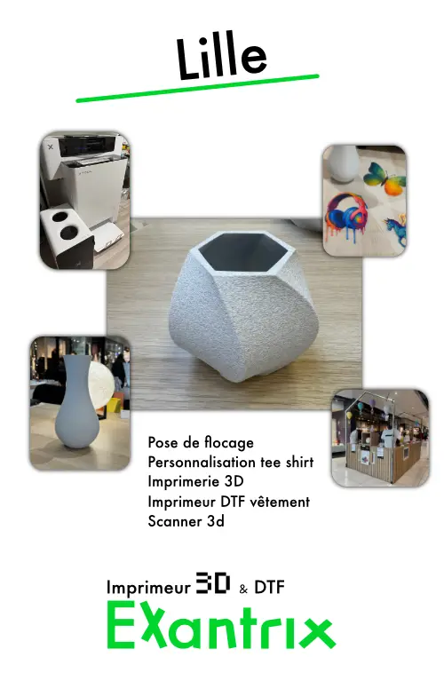 Imprimeur Lille en 3d et dtf, flocage