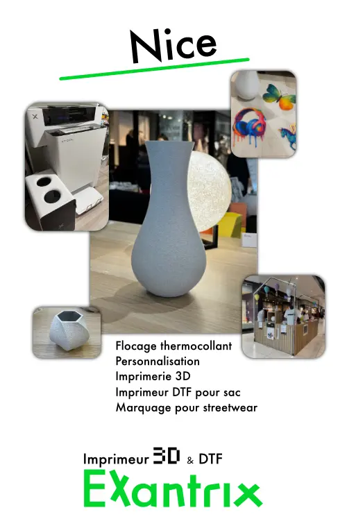 Imprimeur textile et 3d Nice, DTF et flocage