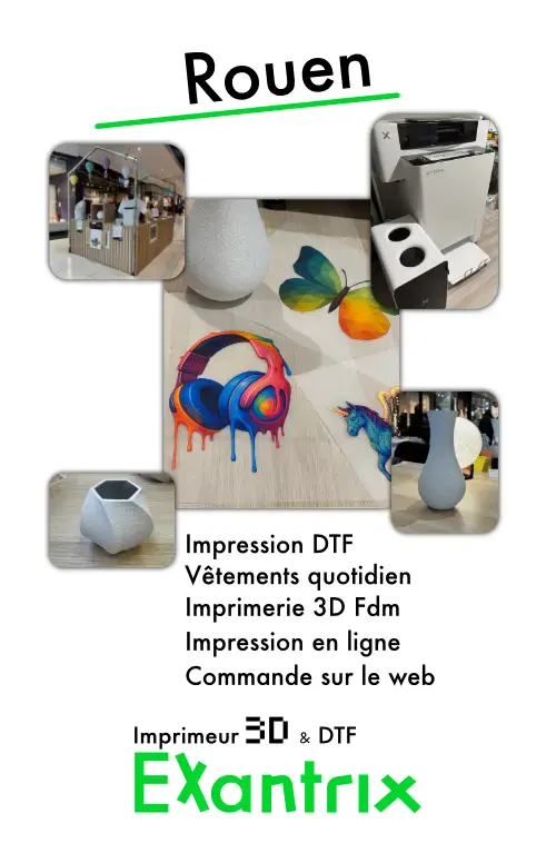 Impression Rouen, Marquage textile dtf et 3d