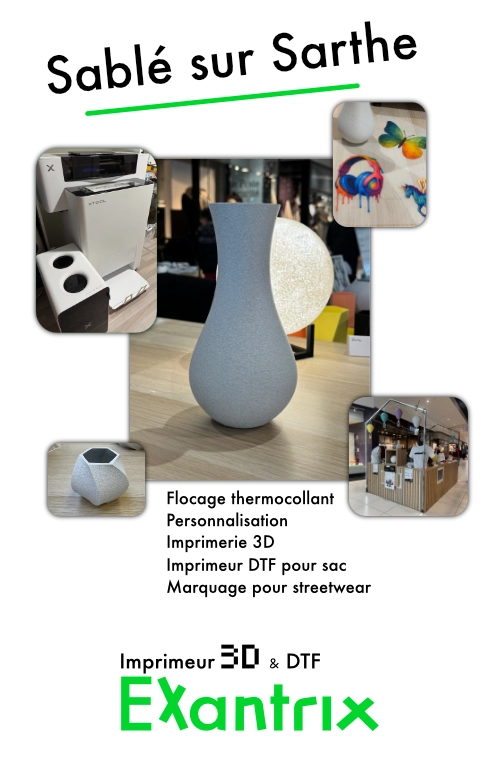 Impression de textile dtf et 3d à Sablé sur sarthe