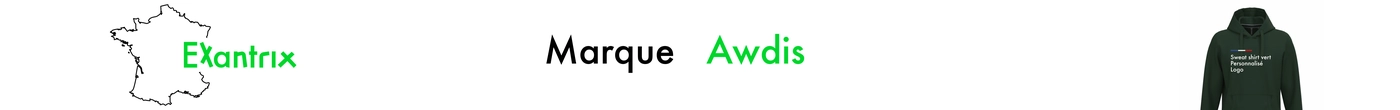 Awdis marque de sweats, vestes à personnalisées