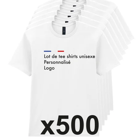 Lot 500 tee shirts perso pas cher