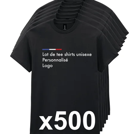 Lot 500 tee shirts personnalisés en ligne