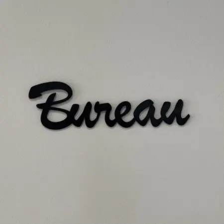 Bureau en 3D – Plaque Murale Décorative à Coller