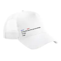 Casquette blanche personnalisée trucker avec logo