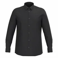 Chemise noire personnalisée pour commerciaux avec logo