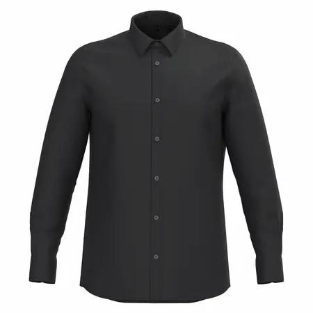 Chemise noire personnalisée pour commerciaux avec logo