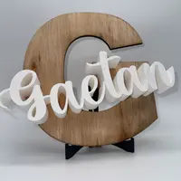 Prénom en bois et impression 3d