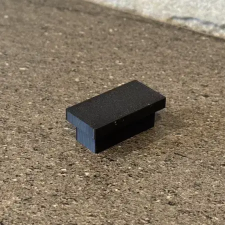 Embout de tube 2 x 4cm finition rectangle