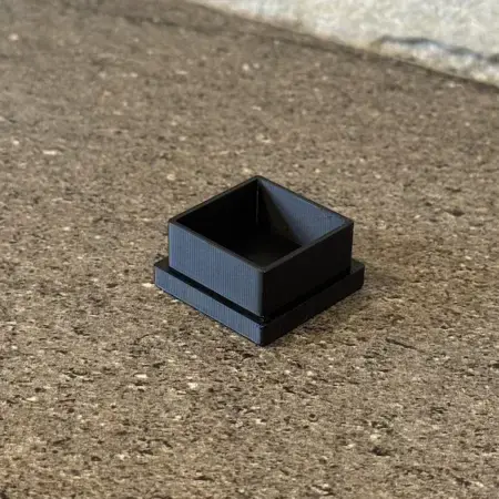 Embout de tube carré 2cm sur mesure