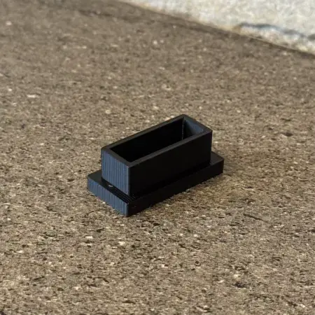 Embout tube rectangulaire 1x2 cm impression 3D