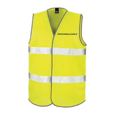 Gilet personnalisé en fluo de sécurité en jaune, orange