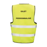 Gilet personnalisable de sécurité en jaune, orange, rose