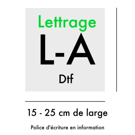 Lettrage Dtf personnalisé grand format