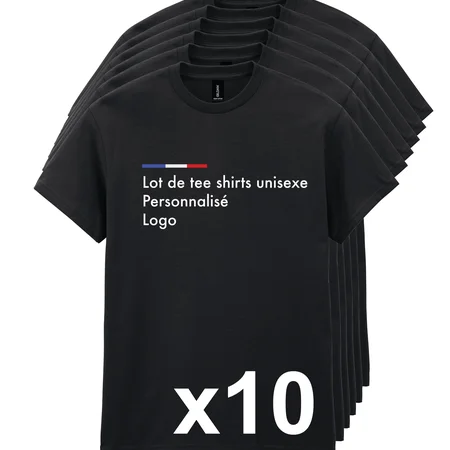 Lot de 10 tee-shirts personnalisés