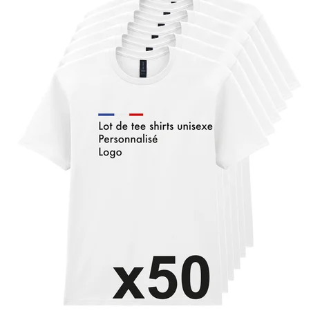 50 t-shirts personnalisable rapidement