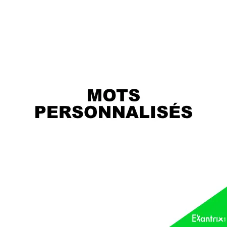 Mots personnalisables en dtf impression pour  fer à repasser