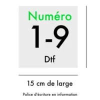 Numéro en Dtf pour maillot de sport