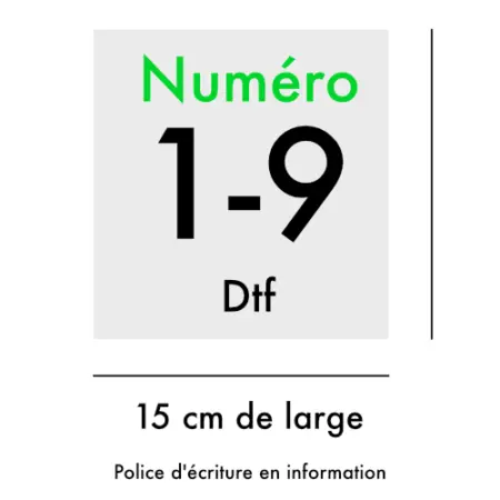 Numéro en Dtf pour maillot de sport