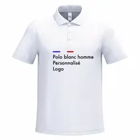 Polo blanc homme personnalisé avec logo