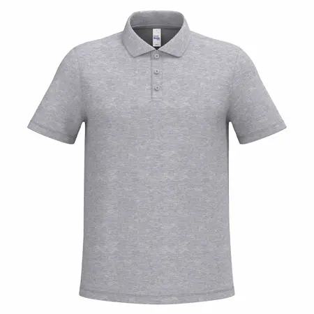 Polo gris personnalisé homme pour transfert Dtf
