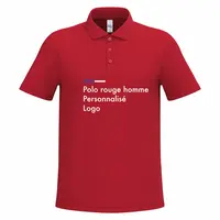 Polo rouge personnalisé homme pour évènement