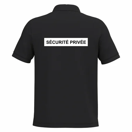Polo sécurité privée professionnel marquage textile