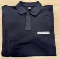 Polo sécurité privée impression à coeur et dos