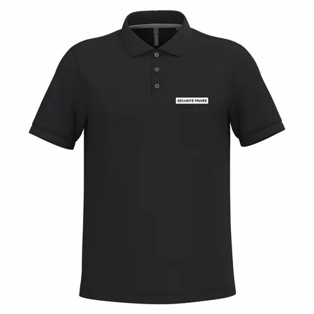 Polo sécurité privée impression à coeur et dos