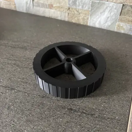 Roulette plastique sur-mesure 3d