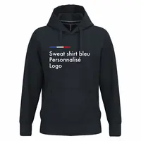 Sweat shirt a capuche bleu marine homme personnalisé