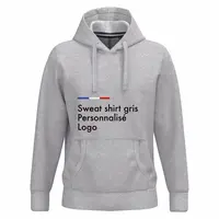 Sweat a capuche gris personnalisé pour homme