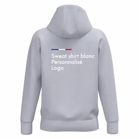 Sweat a capuche blanc personnalisé homme