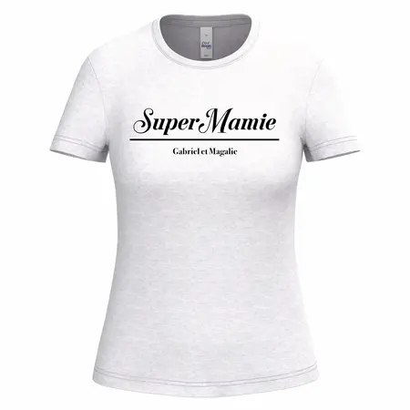 T-shirt fête des grands mères personnalisé prenom enfant