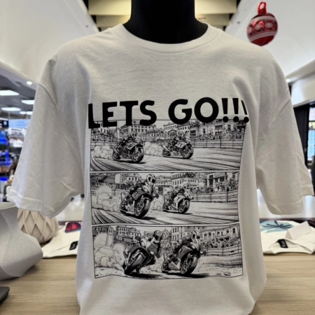 Tee shirt homme de moto en bande dessiné