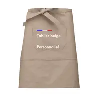 Tablier de pantalon beige personnalisé pour service