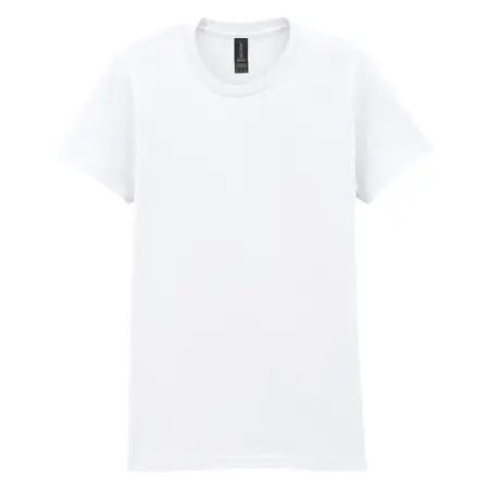 T shirt blanc personnalisé femme, col rond