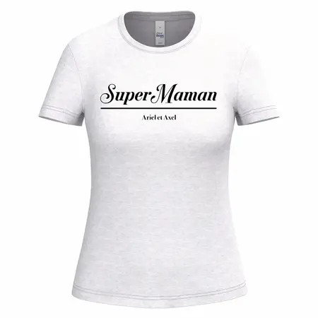Tee shirt fête des mères personnalisé avec prénom