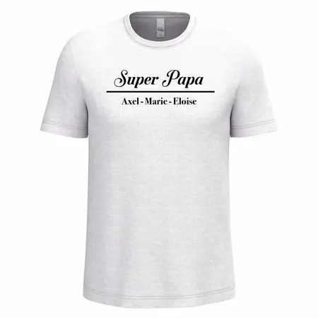 Tee shirt fête des pères personnalisé homme super papa