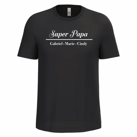 Tee shirt fête des pères personnalisé homme super papa