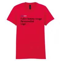 Tee shirt rouge femme personnalisé, maillot customiser