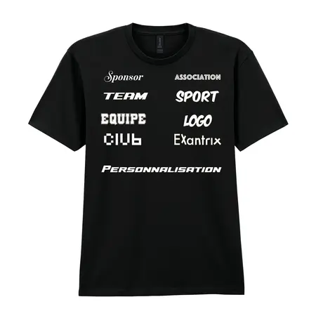 Tee shirt sponsors personnalisé avec logo team