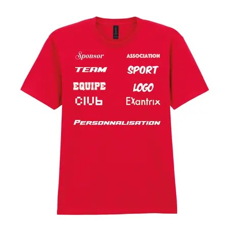 Tee shirt sponsors personnalisé avec logo team