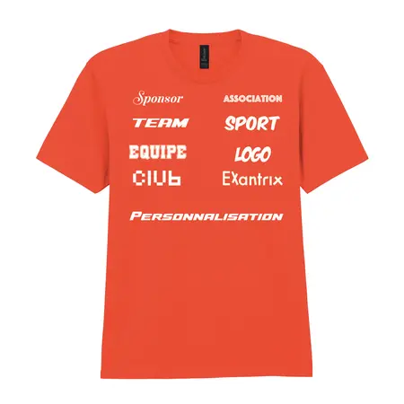 Tee shirt sponsors personnalisé avec logo team