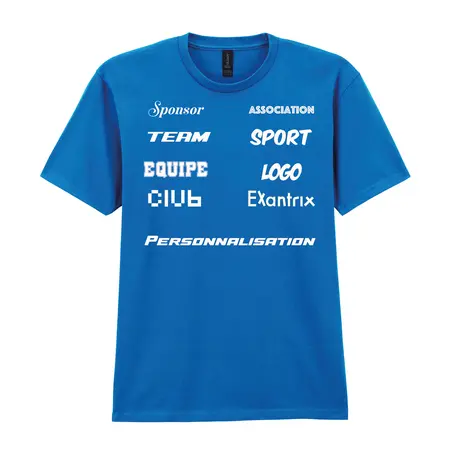 Tee shirt sponsors personnalisé avec logo team