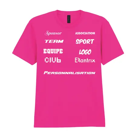 Tee shirt sponsors personnalisé avec logo team
